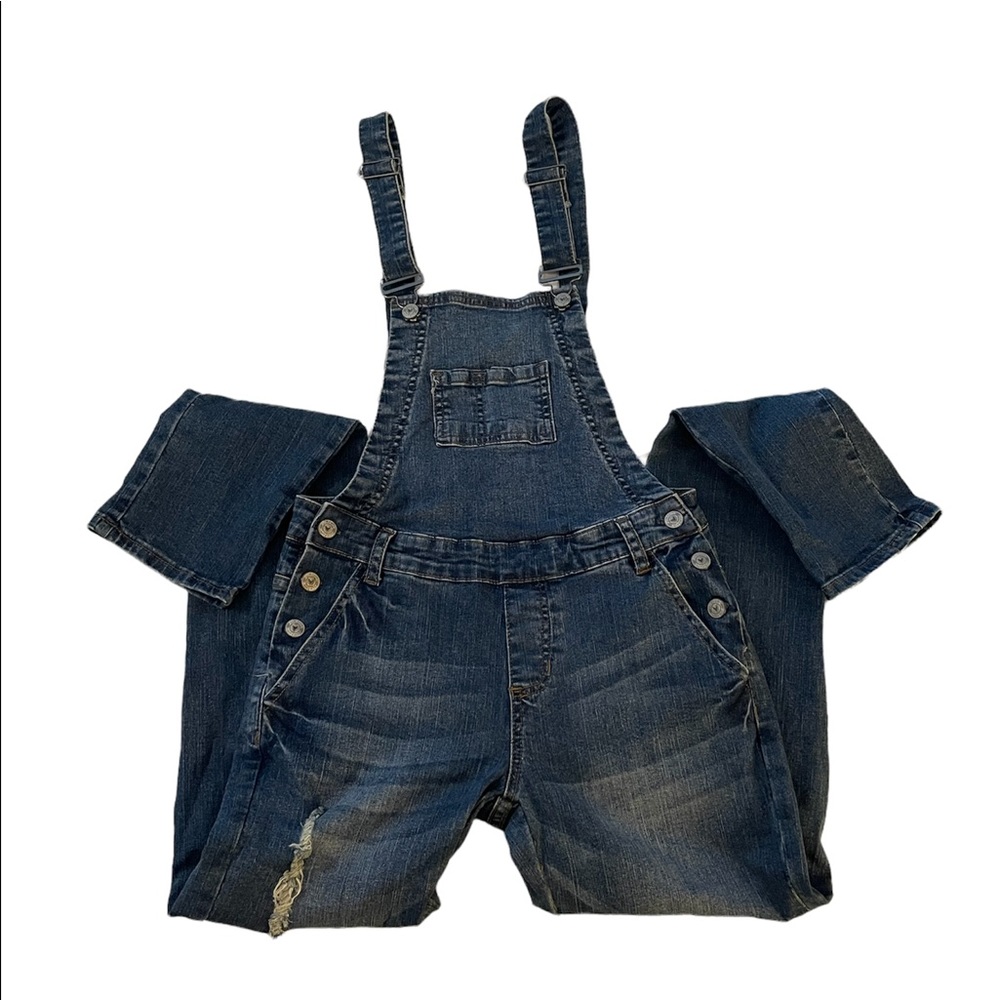 Kiss and Cry fitted women’s overalls. Distress. Size small. EUC, worn once.